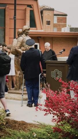 UCO unveils veterans memorial statue