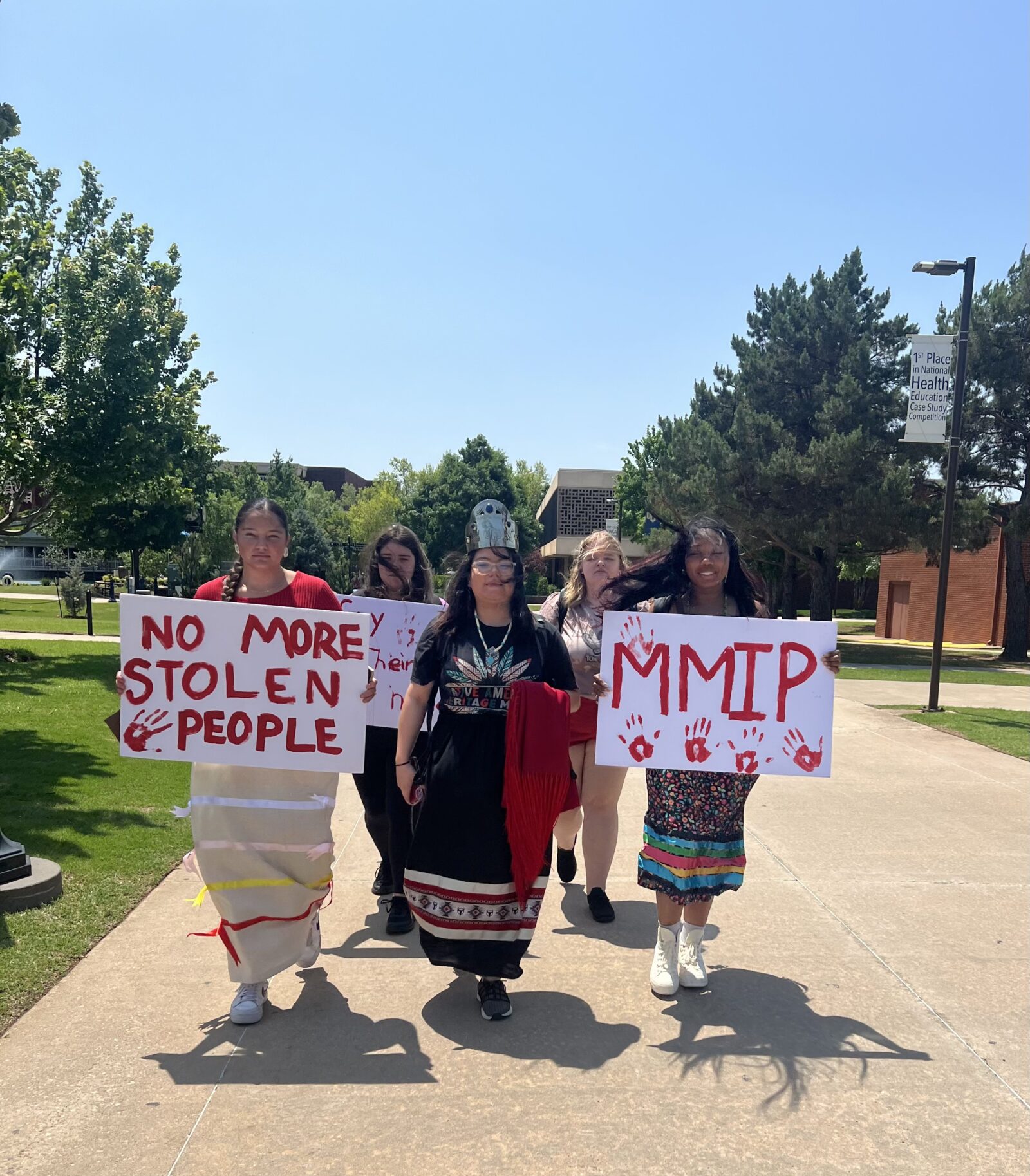 Students march for Missing & Murdered Indigenous People Awareness Week ...