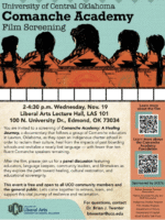 Screening of Comanche Academy: A Healing Journey, at UCO 