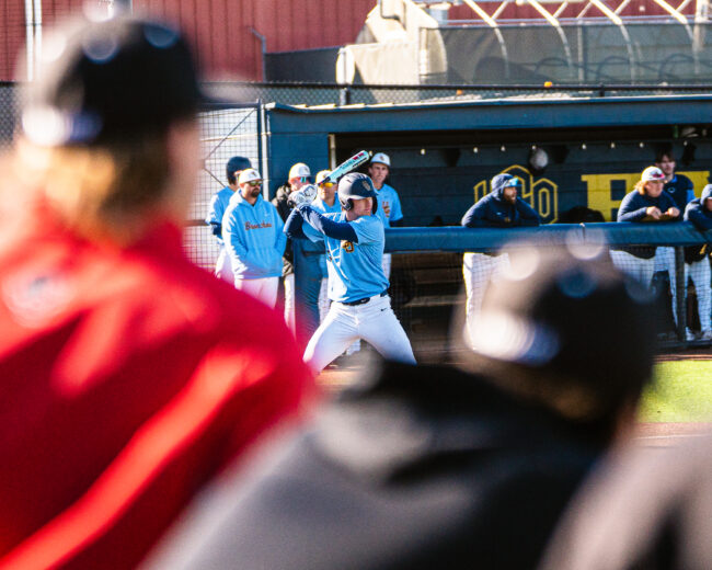 UCO hitter prepares to swing. (Hunter George/ The Vista)