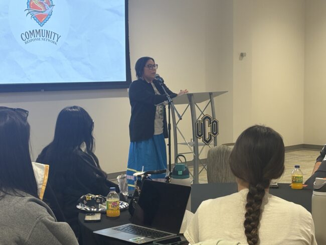  Amy Warne at the "Know Your Rights" event (Machenzie Glass/The Vista)