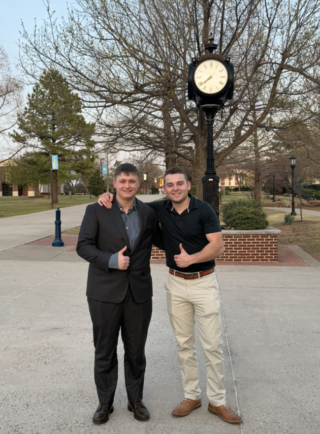 Left: Mark Harmon, Right: Johnny Butler, candidates for the 2026 UCOSA presidential election ( Photo provided by Johnny  Butler)