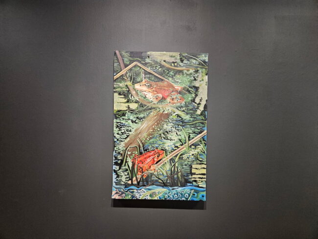 Reptile in water painting by Sydney Antkiwiak-Jones (Greyson Boutin/The Vista)