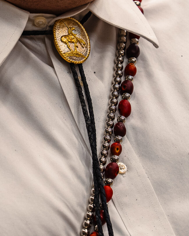OKC Powwow Club Princess shakes hands with attendees (Hunter George/The Vista)