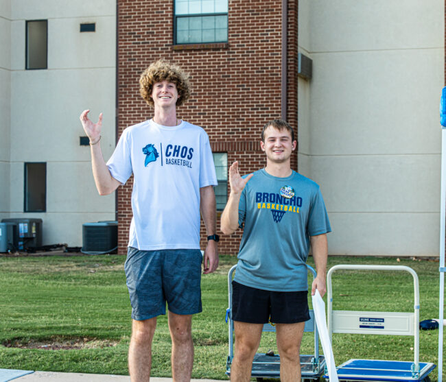 Volunteers from the Baptist Christian ministry posing for a photo. (Drew Rayburn/ The Vista)