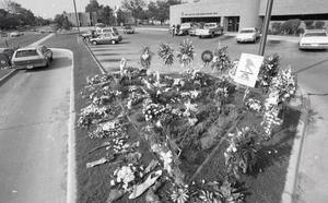 Archive photo of Edmond City Post Office from 1986 Following the Massacre. 