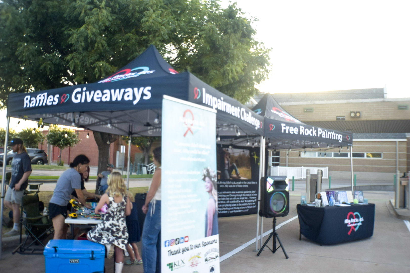 Ally Rocks hosting a stand for impaired driving awareness and prevention. (Mau Chavez/The Vista)