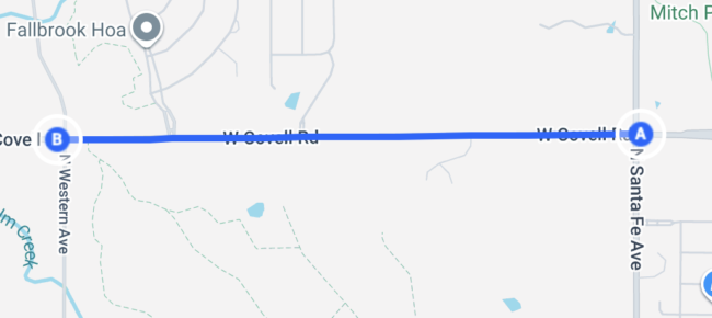 Map of Edmonds Santa Fe Ave to Western Ave streets