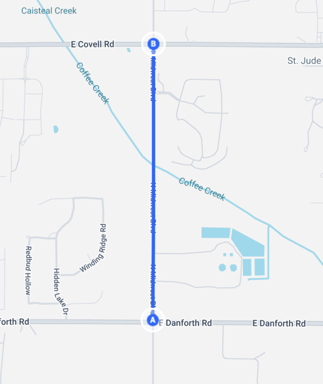 Map of Edmonds E Covell to E Danforth streets
