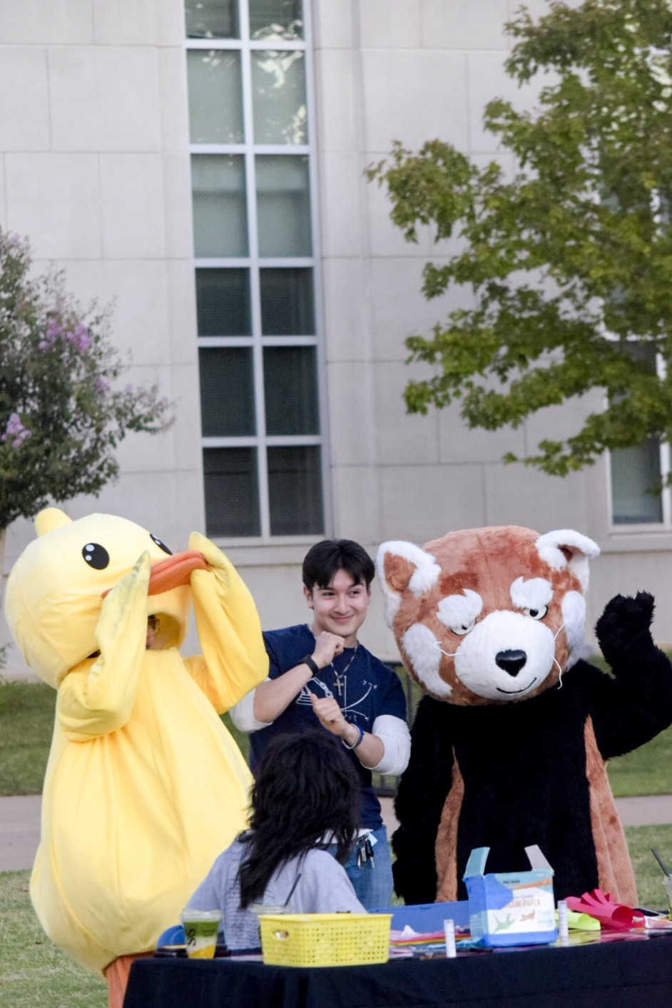  Mascots of the festival posed for a picture (Mau Chavez / The Vista) 