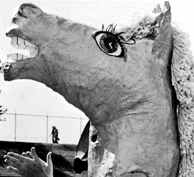 Buddy the Broncho mascot at the 1978 Central Homecoming